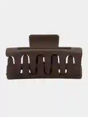 Коричневый краб-заколка для волос каучуковый, 4,5х2,5 см
