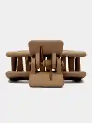 Кремовый краб-заколка для волос каучуковый, 4,5х2,5 см