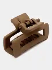Кремовый краб-заколка для волос каучуковый, 4,5х2,5 см