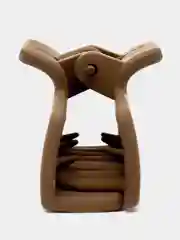 Кремовый краб-заколка для волос каучуковый, 4,5х2,5 см