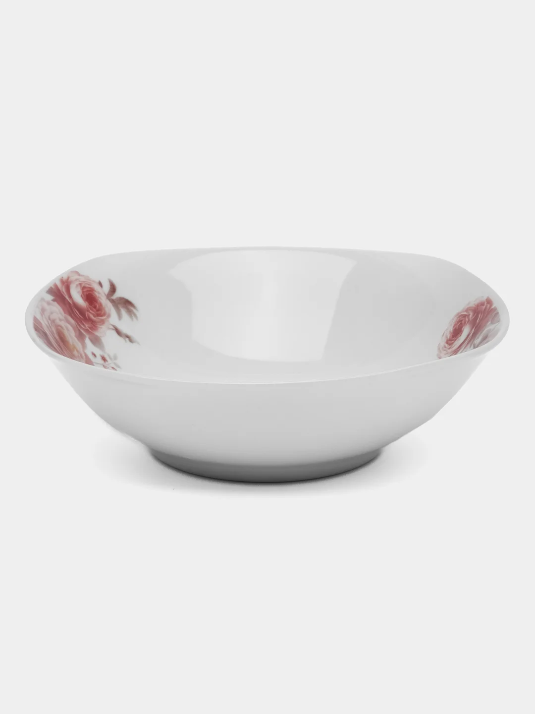 Салатник керам, квадр, 18 см, 0.56 л, Розы, Daniks, 17-023