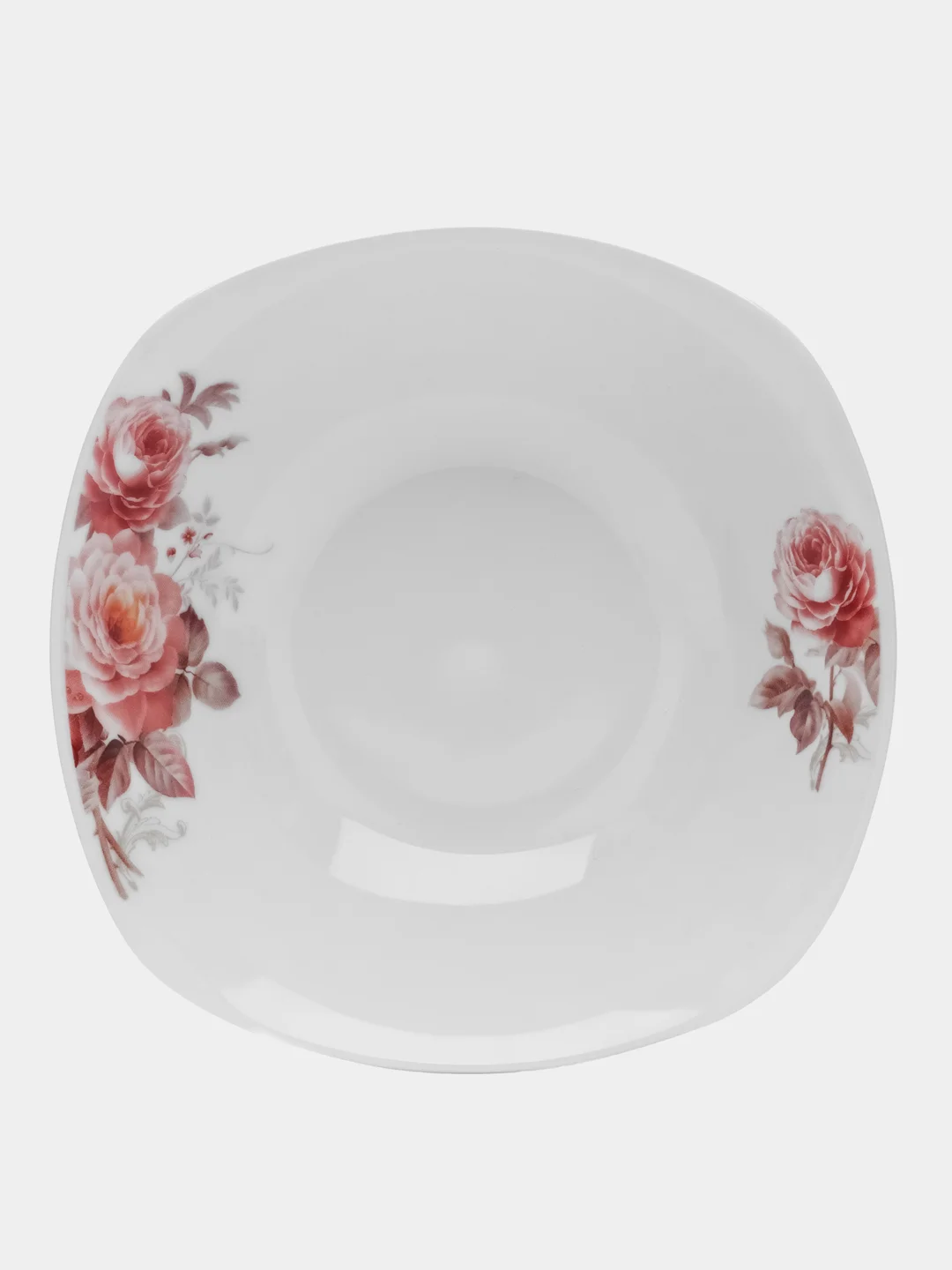 Салатник керам, квадр, 18 см, 0.56 л, Розы, Daniks, 17-023