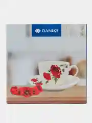 Набор чайный керамика, 2 пр, 1 перс, 280 мл, Daniks, Алый мак, подар уп