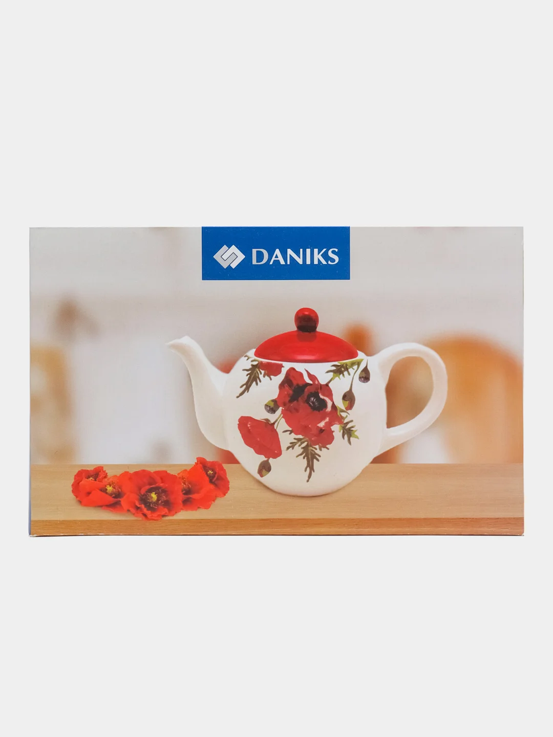 Чайник заварочный доломит, 0.95 л, Daniks, Алый мак