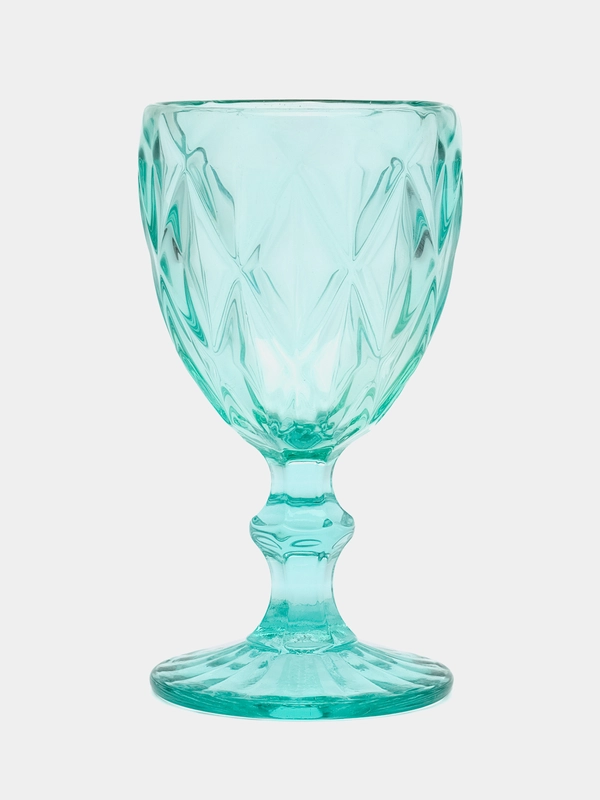 Бокал для вина, 250 мл, стекло, Бирюзовый, Y115-3
