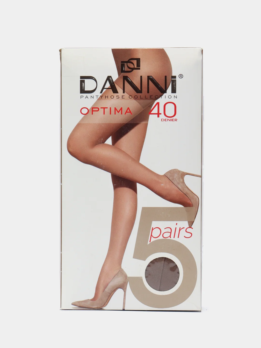 Светло-коричневый колготки женские DANNI Optima 40 den, 5 пар