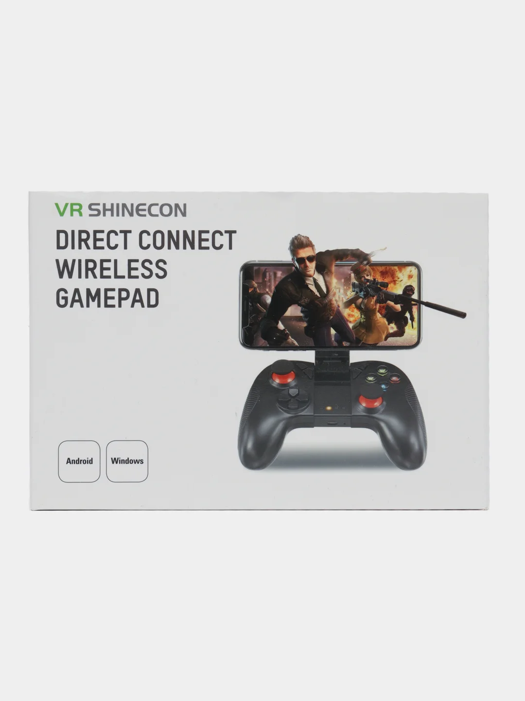 Беспроводной игровой геймпад с держателем для смартфона Shinecon QH-S01 Bluetooth Gamepad