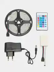 Светодиодная лента разноцветная RGB, с пультом, 5 метров,