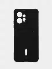 Черный чехол для Xiaomi Redmi Note 12 4G (Сяоми Ноут 12 4 Джи), с карманом для карт