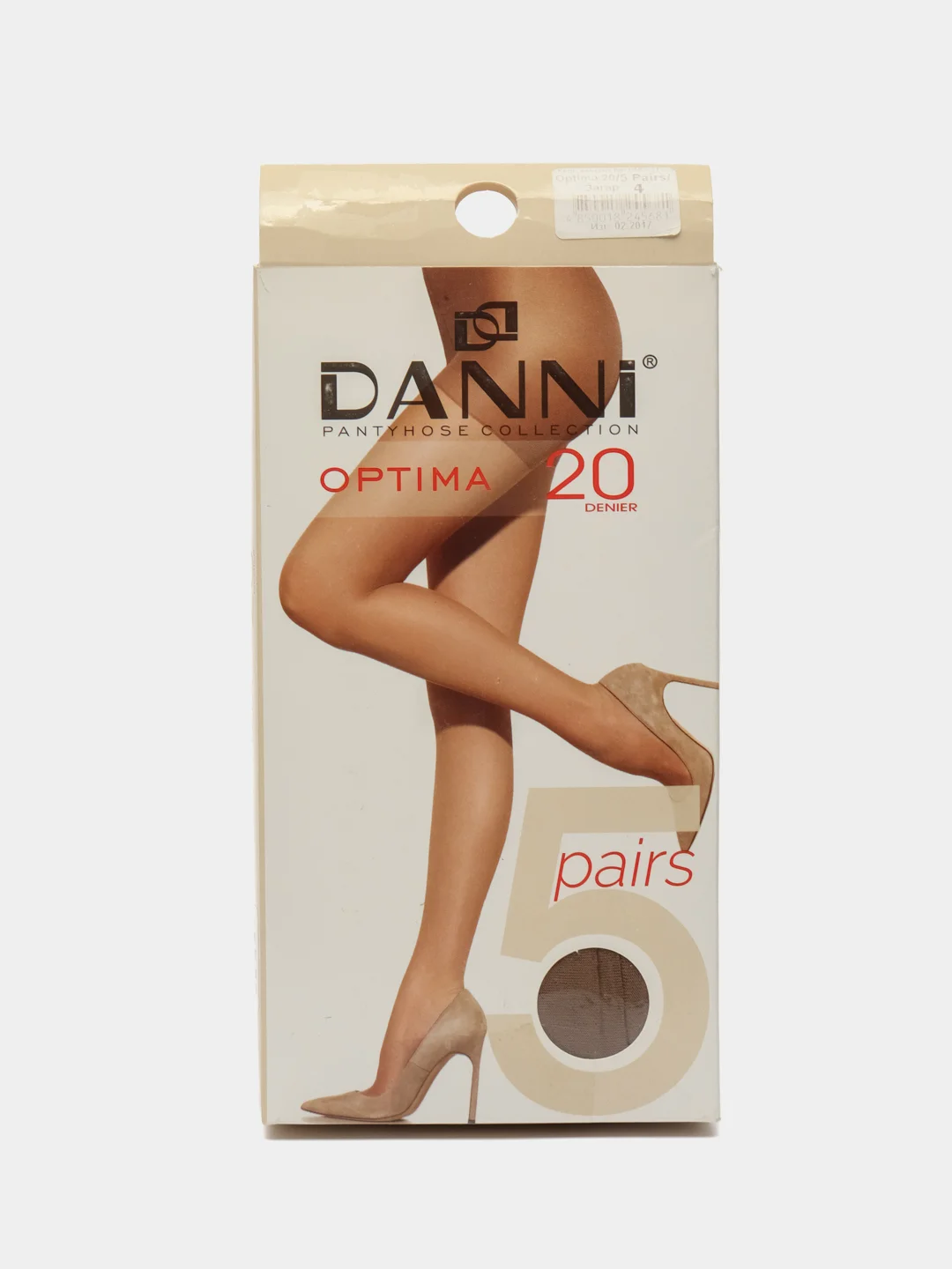 Светло-коричневый колготки женские DANNI Optima 20 den, 5 пар