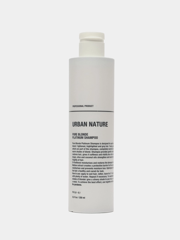 Urban Nature Шампунь тонирующий для светлых волос Pure Blonde Platinum