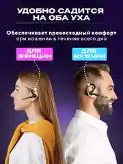 Серый гарнитура наушник беспроводная HSP-B3 PRO Dual Mic, русский язык, Bluetooth v5.0