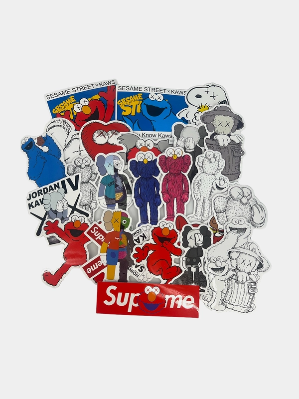 Стикеры наклейки "KAWS", 23 штуки