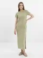 Оливковый платье летнее удлинённое, 4 цвета