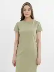 Оливковый платье летнее удлинённое, 4 цвета