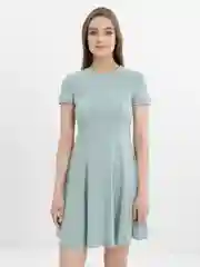 Мятный платье летнее короткое расклешенное, 4 цвета