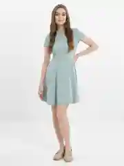 Мятный платье летнее короткое расклешенное, 4 цвета