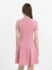 Розовый платье летнее короткое расклешенное, 4 цвета