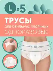 Трусы E-RASY менструальные одноразовые L, 5 штук