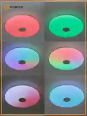 Белый управляемая потолочная светодиодная люстра с пультом Estares A-play40W RGB муз ,до 15 кв.м