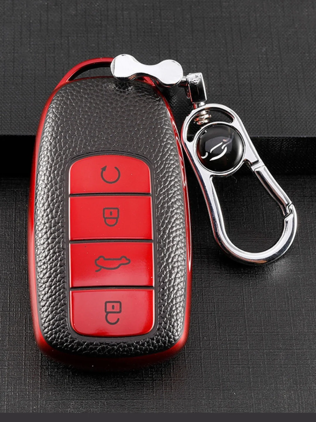 Красный чехол для смарт ключа Chery Tiggo 7 Pro Max, 8 Pro Max ,Omoda С5, Arrizo 8 ,Exeed RX