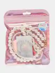 Двойное ожерелье из искусственного жемчуга