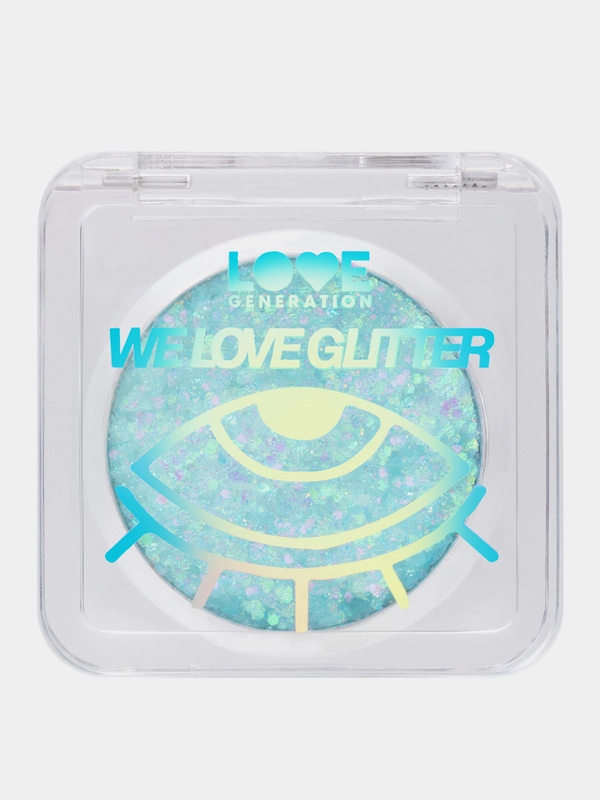Глиттер для лица Love Generation We love glitter, тон 06, серебристо-зеленый, 1,8 г