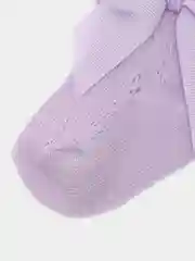 Лавандовый носки детские, с бантиком, сетчатые