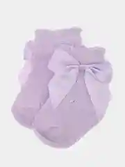 Лавандовый носки детские, с бантиком, сетчатые