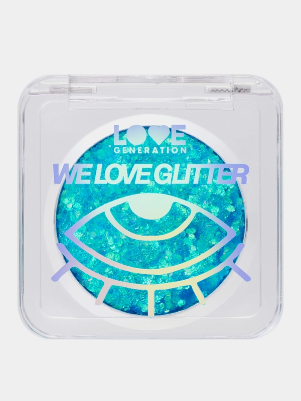 Глиттер для лица Love Generation We love glitter, тон 03, голубой, 1,8 г