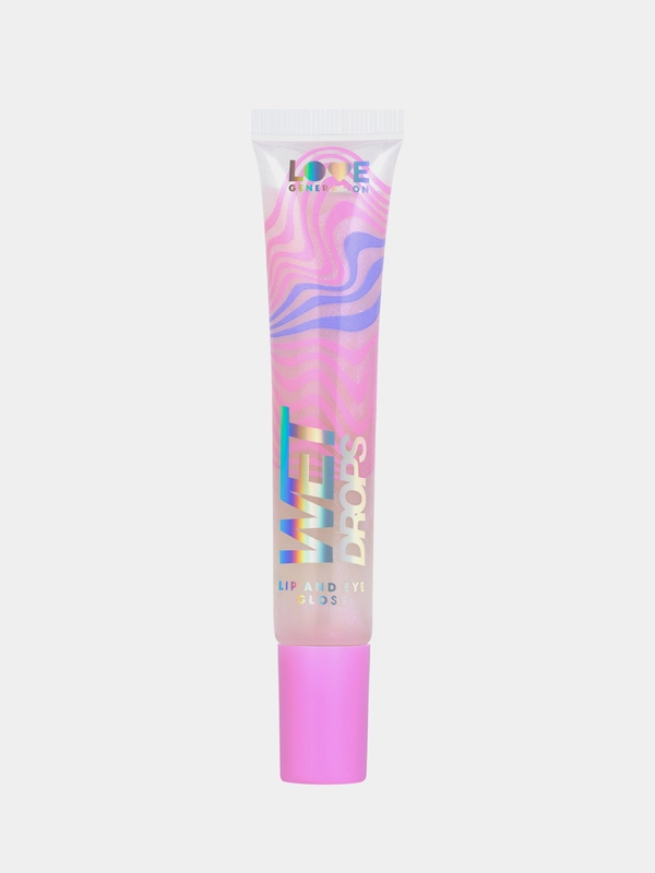 Блеск для глаз и губ Love Generation Wet Drops, тон 02, с сияющими частицами, 12 мл