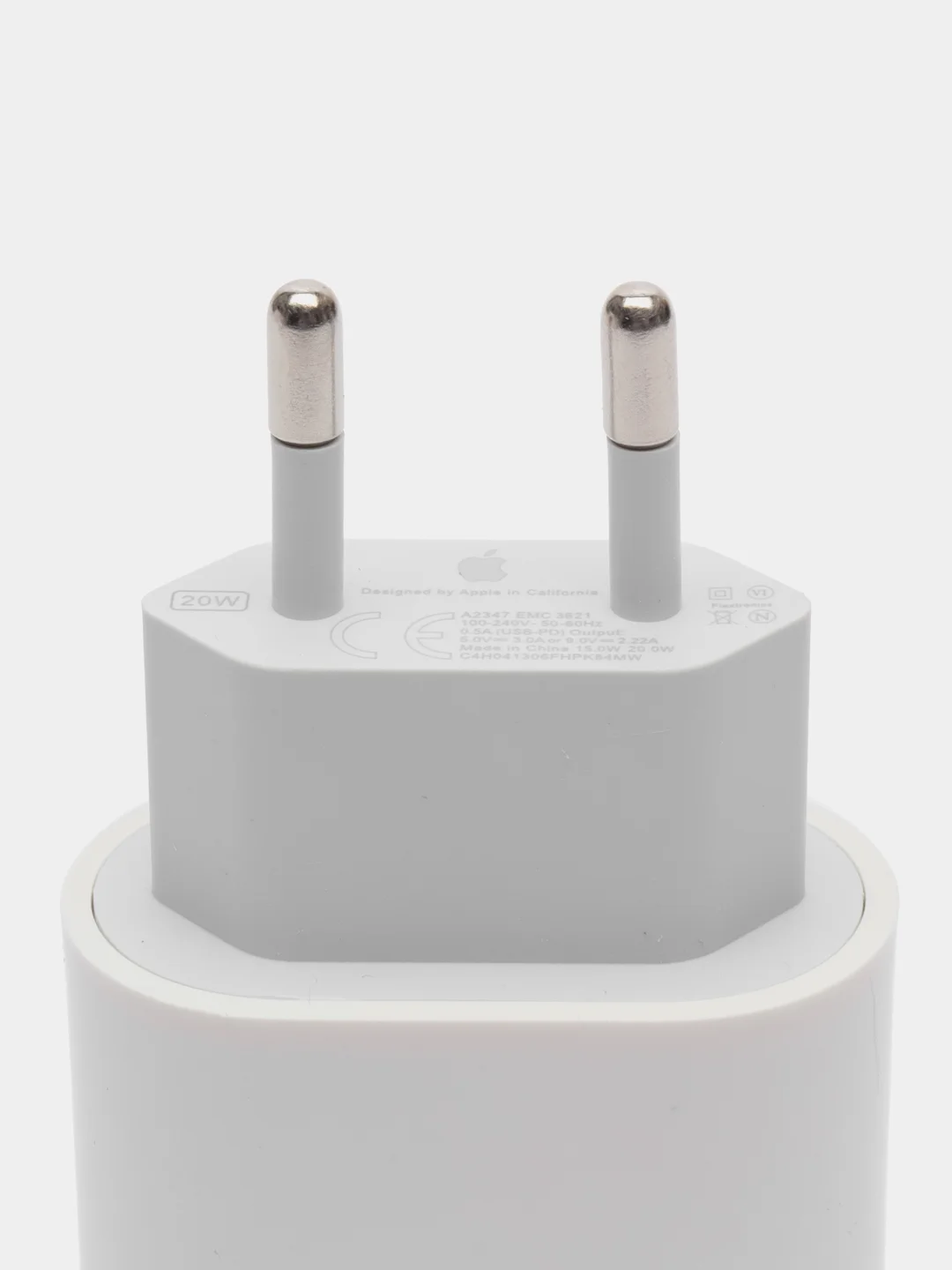 Белый адаптер питания USB-C 20Вт (20W), 3.0A, 1 Type-C, быстрая зарядка