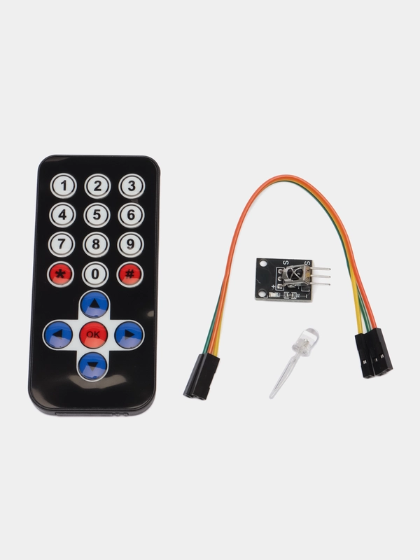 Пульт ИК дистанционного управления 17 кнопок для Arduino (Ардуино). J-get
