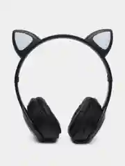 Черный беспроводные наушники Bluetooth, со светящимися ушками, детские