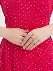 Серебряный набор колец, 12 штук
