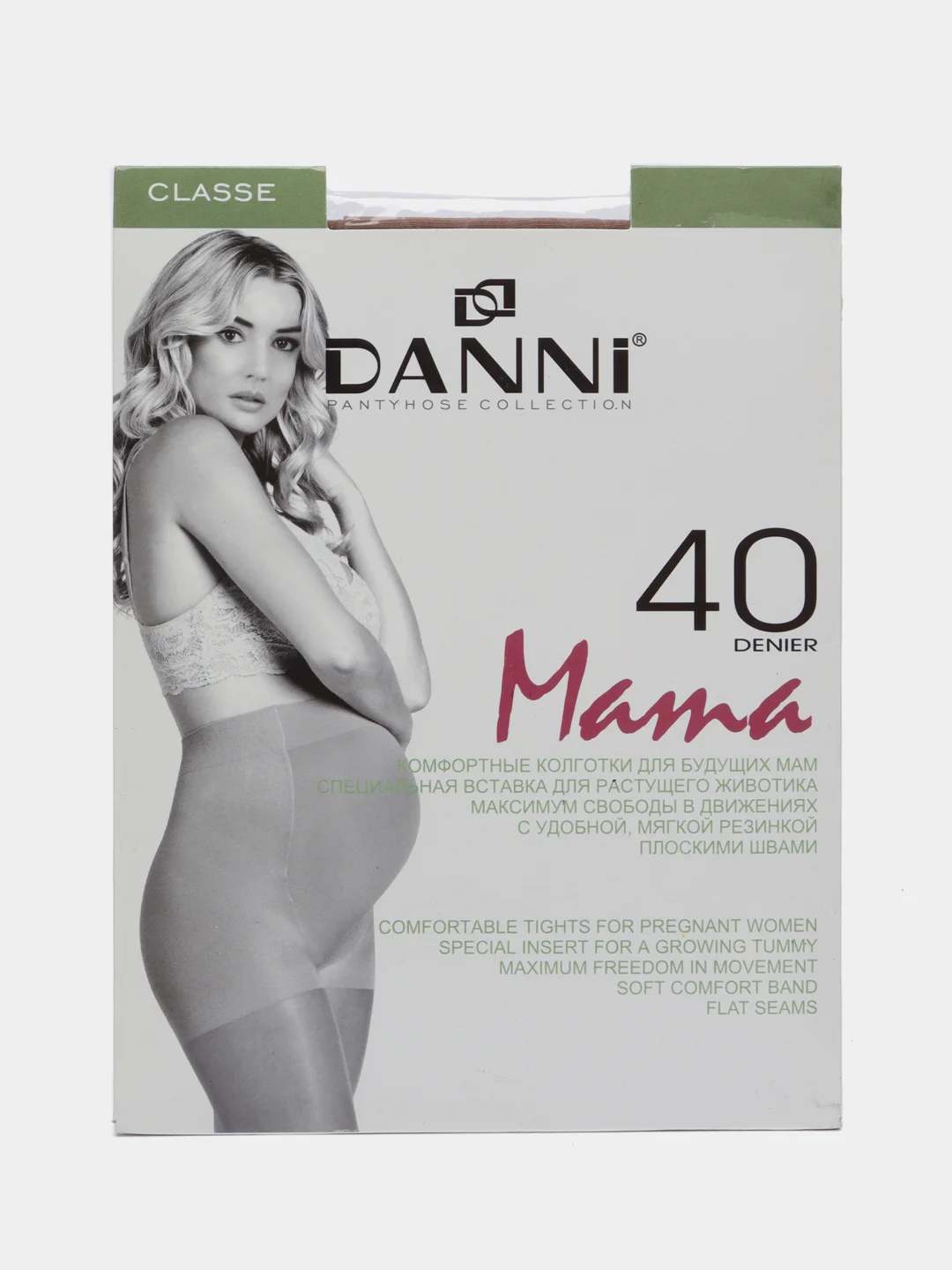Светло-коричневый колготки для беременных DANNI "Classe Mama" 40 den