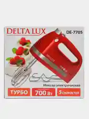 Белый миксер электрический DELTA LUX DE-7705