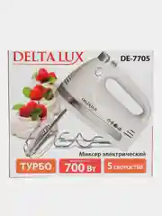 Белый миксер электрический DELTA LUX DE-7705