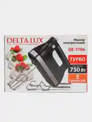 Черный миксер электрический  DELTA LUX DE-7706