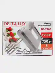 Белый миксер электрический  DELTA LUX DE-7706