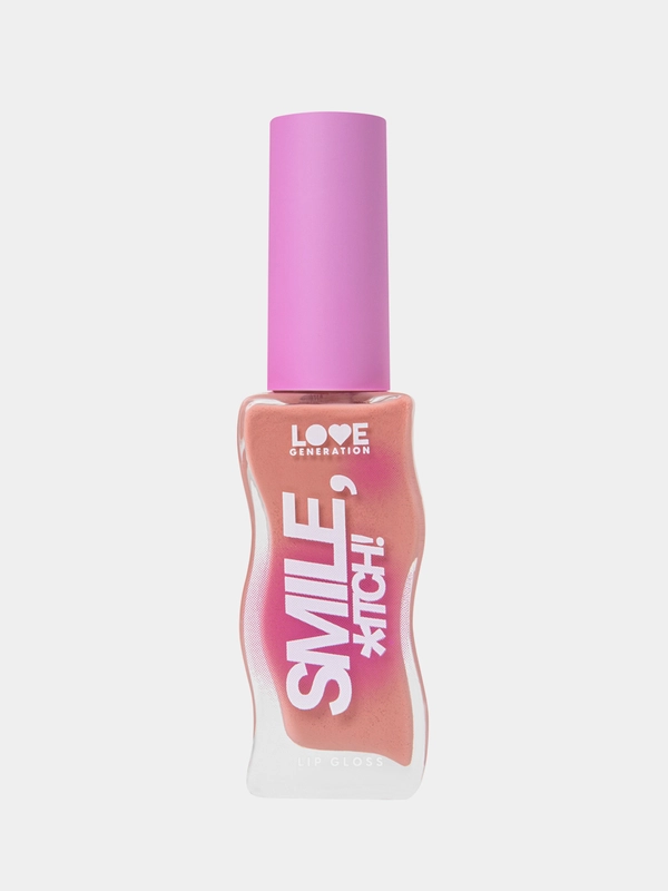 Блеск для губ Love Generation "Smile, *itch!", тон 07, прозрачный с блестками, 10 мл
