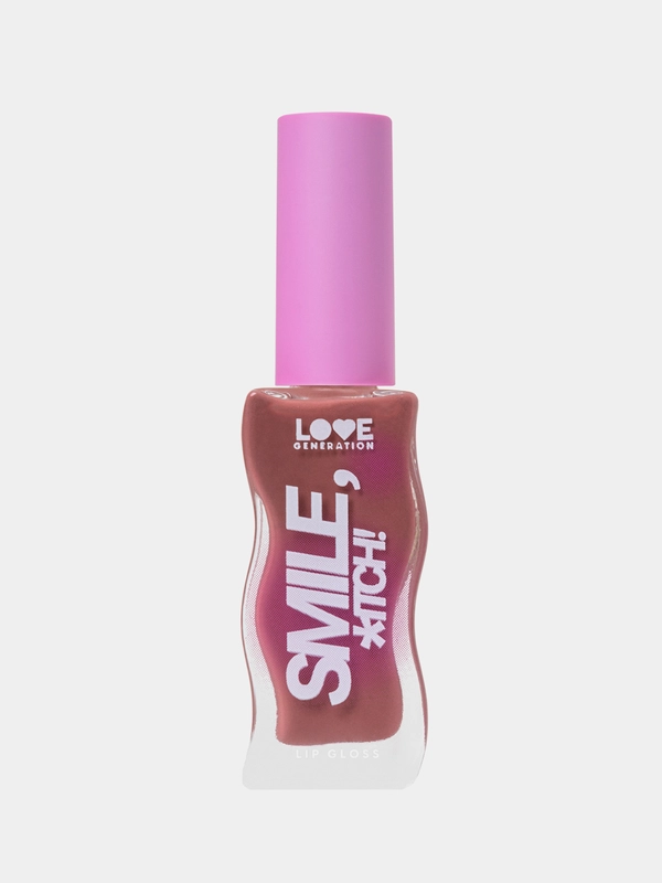 Блеск для губ Love Generation Smile, *itch! глянцевый, тон 04, сливово-коричневый, 10 мл