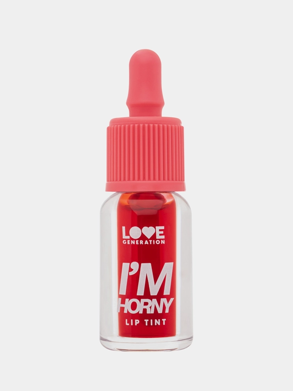 Тинт для губ Love Generation Im Horny, стойкий, на водной основе, тон 01, красный, 2,5 мл