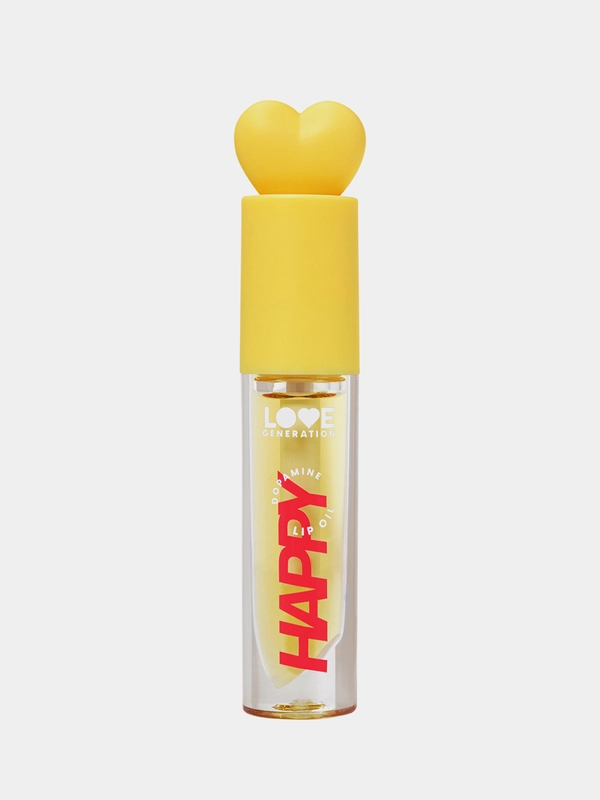 Масло для губ Love Generation Be happy, тон 02, прозрачно-желтый, 2,3 мл