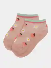 Кораллово-розовый носки детские, в сеточку, 5 штук в наборе