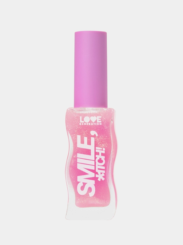 Блеск для губ Love Generation Smile, *itch! тон 05, прозрачный с золотыми частицами, 10 мл