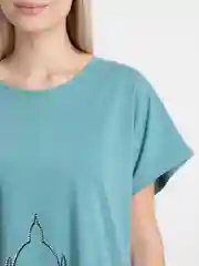 Бирюзовый футболка женская MIKA