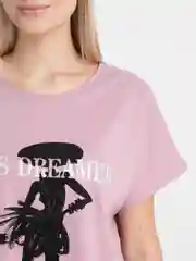 Коралловый меланж футболка женская MIKA