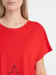 Алый футболка женская MIKA