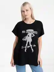 Черный футболка женская MIKA